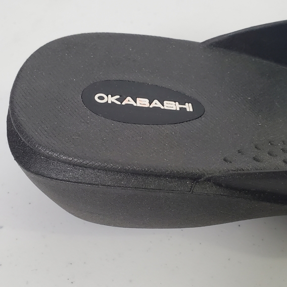 Okabashi Black Flip Flops Size ML - Picture 6 of 6